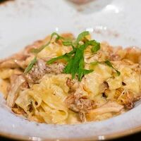 Паста с курицей и грибами в Барашка