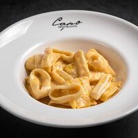 Паккери с камчатским крабом и страчателлой в Capo Ristorante