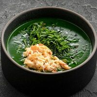 Крем-суп из шпината с крабом в Вода & Еда