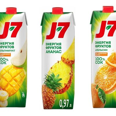 Сок J7 Ананас, Апельсин или Мультифрукт в Поперчи Ланч по цене 220 ₽