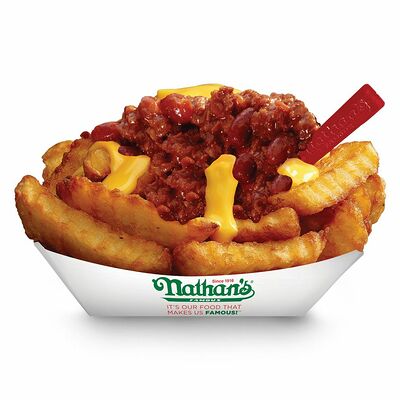 Картофель Нейтанc с сырным соусом и соусом чили в Nathan's Famous по цене 315 ₽