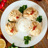 Хинкали по-грузински телятина/свинина (3 шт-одна порция) в Строгинская гавань