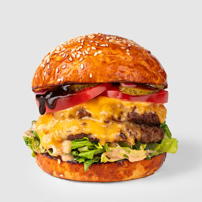 Бургер Дабл Олд Скул с сыром в VASILCHUKI ресторан по цене 740 ₽