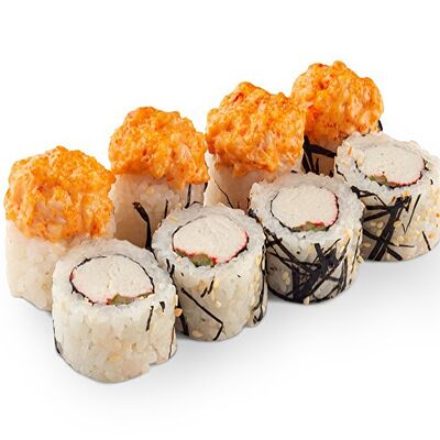 Острый Ролл Лава Тартар с Лососем и Креветкой в Big Fish по цене 1460