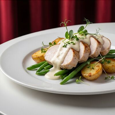 Сочный цыплёнок с гарниром на выбор в НУАР по цене 650 ₽