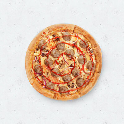 Пицца с митболами 30 см на традиционном тесте в Pizza HeartPizza Hut по цене 689