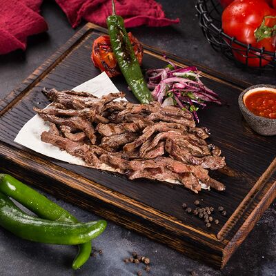 Спагетти из говяжьей вырезки с мангала в A Food по цене 860