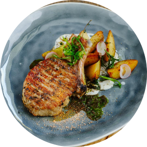 Корейка свиная на гриле с грибным соусом в Butch&Dutch по цене 950 ₽