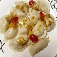 Вареники с картошкой и обжаренным луком в А-ля блинчик