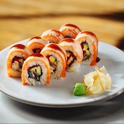 Опалённый лосось в Коробок по цене 1025 ₽