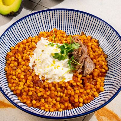 Птитим с уткой и страчателлой в Маймун по цене 890