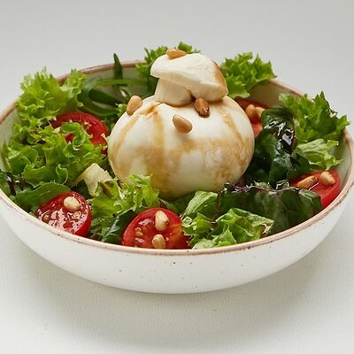 Д Буррата с томатами черри в Цех этого города по цене 629 ₽