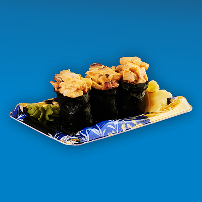 Острый тако (Гункан с осьминогом в спайси соусе) в Yume sushi по цене 590 ₽