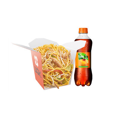 Рамен с курицей в соусе чили и Fuse Tea в WOK по цене 64000 сум