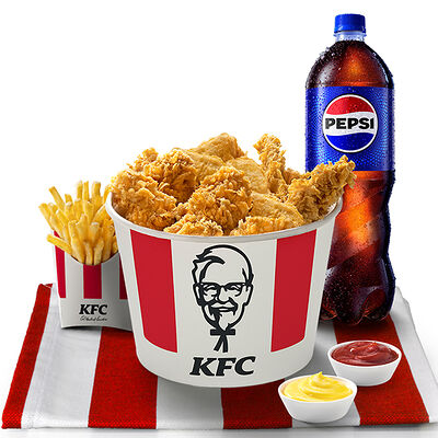 Баскет S Крылья/Стрипсы/Наггетсы Комбо в KFC Ainabulak по цене 5800 ₸