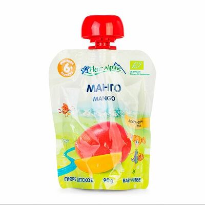 Пюре Fleur Alpine манго с 6 месяцев пауч в Азбука Вкуса Экспресс Меню по цене 127 ₽