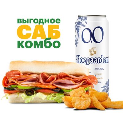 Комбо с пивом и сэндвичем 30 смв Subway по цене 900 ₽