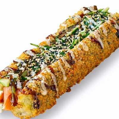 Битдог с лососем и угрем в Bitcoin11k Халяль по цене 829 ₽