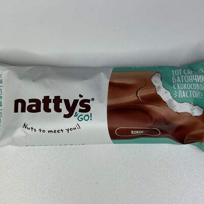 Шоколадный батончик Nattys Go Coconattys с кокосовой мякотью в New Wave Coffee по цене 199 ₽