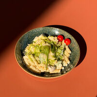 Паста фузили с куриным филе и брокколи в сливочном соусе в Banoffi (Bormio)