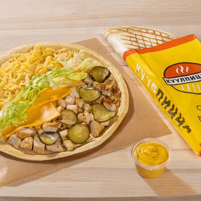 Закрытая пицца Чикен-чизбургер в Шаурма Куулпицца по цене 405 ₽