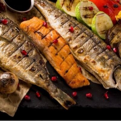 Ассорти Шашлыков из рыбы с овощами в Шакароб по цене 4190 ₽