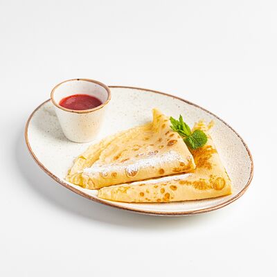 Блины с вишневым соусом в Kitchen по цене 430 ₽