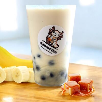 Бабл-ти Банан в карамелив Axolottea по цене 450 ₽