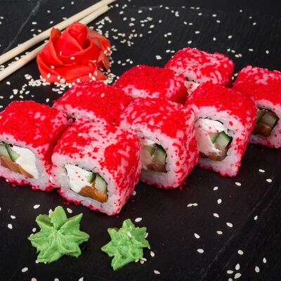 Ролл Филадельфия в тобико в Аквасуши по цене 329