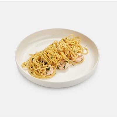Спагетти с креветкой чесноком и петрушкой в Маргаретти по цене 1170 ₽