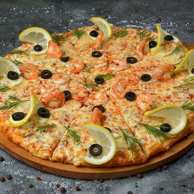 Пицца с креветками в Шашлычный дворик по цене 1338 ₽