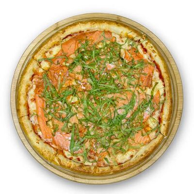 Пицца Смоук с копчёным лососем в Sushiman по цене 4200 ₸