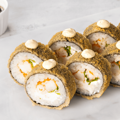 Цезарь с креветкой темпура в Японский домик по цене 763 ₽