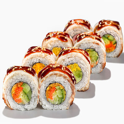 Хрустящий Унаги в Вкус и лосось по цене 750 ₽