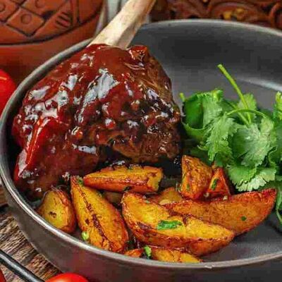 Запечённая баранья голяшка в Тут харчо по цене 2605 ₽