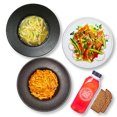 Обед на полную катушку (Суп и Горячее и Салат и Напиток и Хлеб) в МАМАСУШИПИЦЦА по цене 846 ₽