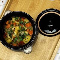 Горшочек с мясом и печеными овощами в Пицца паста