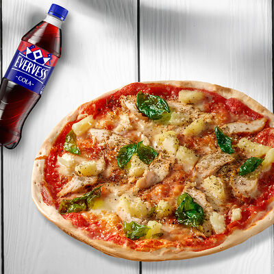 Пицца Гавайи и Evervess кола в Перчини по цене 1050 ₽