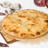 Хачапури с курицей, сыром и грибами в Хинкарули