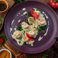 Креветки тигровые в сливочном соусе в Строгинская гавань