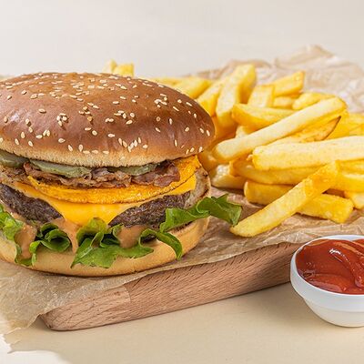 Бургер брекфаст в Rollstreet по цене 539 ₽