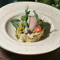 Оливье с говяжьим языком в Настойчивость