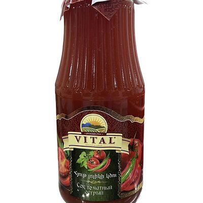 Сок томатный прямого отжима острый (1л) Vital в Кафе Гурман по цене 450 ₽