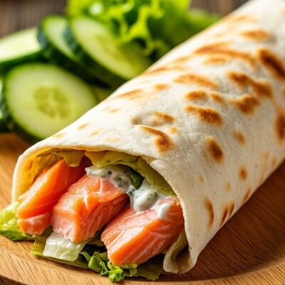 Шаурма с семгой в Кебаб Life по цене 650 ₽