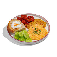 Большой завтрак Здрасте с колбасками и скремблом в Здрасте