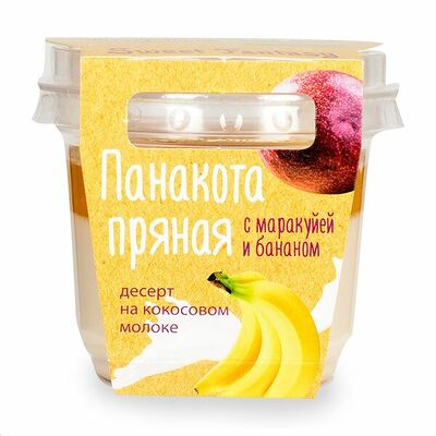 Пряная вегетарианская панакотта с маракуйей и бананом, Sweet Fantasy в Азбука Вкуса Экспресс Меню по цене 139 ₽