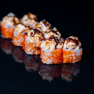 Запечённый с лососем и креветкой в Sushi Box по цене 725 ₽