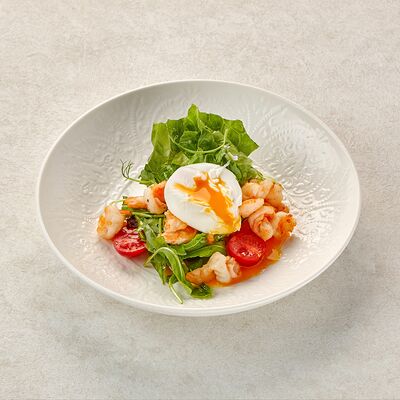 Зерновой тост с креветками и авокадо в Пармезан по цене 667 ₽