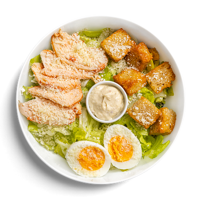 Римский цезарь с куриной грудкой и гренками в Кухня на районе по цене 399 ₽