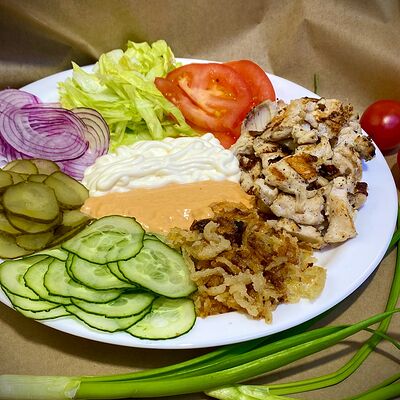 Шаурма с цыпленком Собери сам в ЗА ОБЕ ЩЁКИ по цене 290 ₽